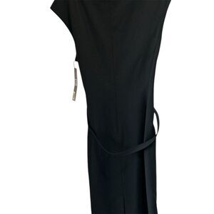 Classics Entier Women's‎ Black Midi Dress Tie-Waist Party Cocktail 12